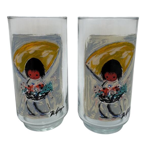 Vtg De Grazia Children of Southwest Collection Tumblers - Picture 2 of 10